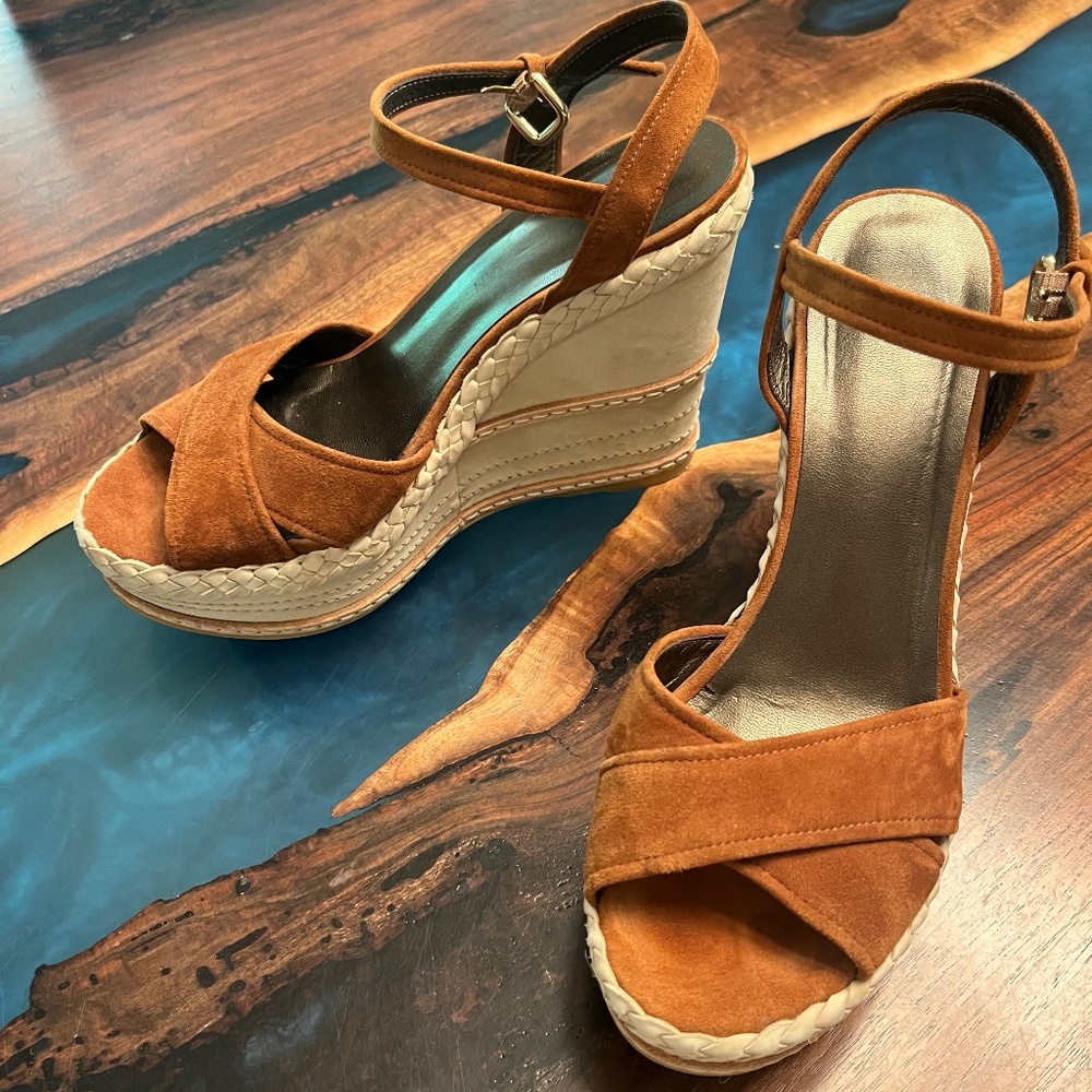 Stuart Weitzman suede wedges